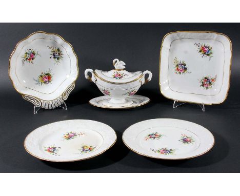 SPODE DESSERT SERVICE, early 19th century, pattern 1660, comprising twenty one plates, twenty one bowls, two sauce tureens, c