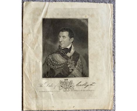 Duke of Wellington approx 8 x 8 b/w inch Print of the Duke 1815. All autographed items come with a Certificate of Authenticit