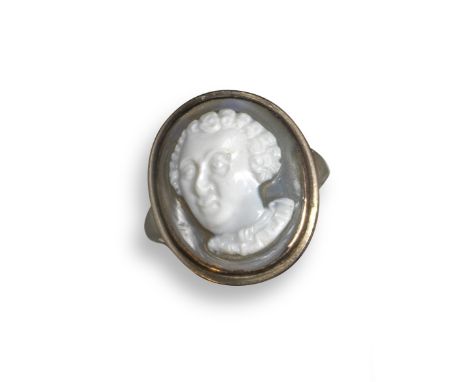 A late Renaissance agate cameo depicting Alessandro de' Medici,  known as (IL Moro or 'The Moor'), c. 16th - 17th century, in