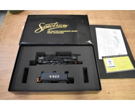 A Bachmann Spectrum Master Series HO scale 4-8-2 USRA Light Mountain (Frisco) Loco &amp; Tender 4422, boxed 81610