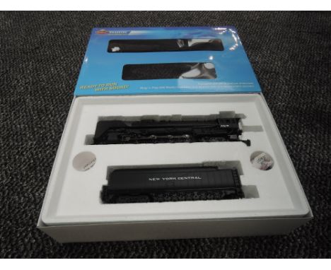 A Broadway Limited Blueline HO scale 4-8-4 New York Central Loco &amp; Tender 6016, in original box 5181