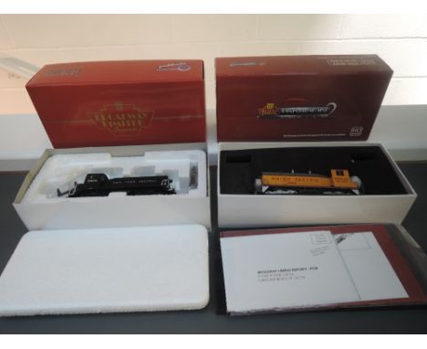 Two Broadway Limited Imports (China) Paragon Series (1&amp;2)HO Scale New York Central EMD Switcher 8880, boxed 600 and Union