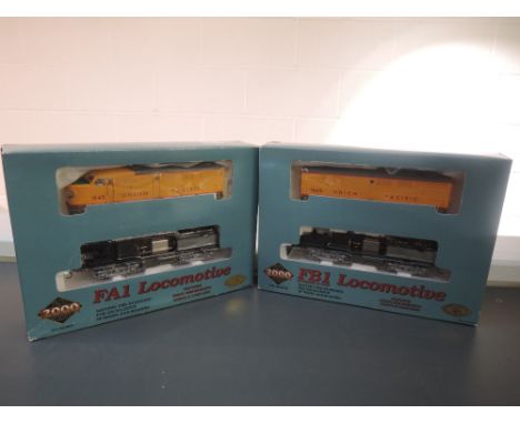 Two Proto 2000 Series HO Scale Union Pacific FA1 and FB1 Locomotives, both boxed