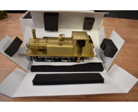 A Sancheng (china) Gauge 1/ 0 Gauge unpainted brass 0-6-0 Terrier Tank Engine, part boxed