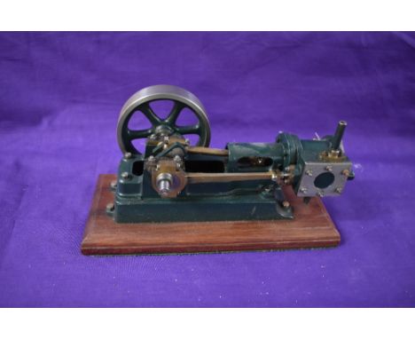 A well engineered Stuart Turner style horizontal live steam mill engine, single cylinder with two brass drain cocks, open cra