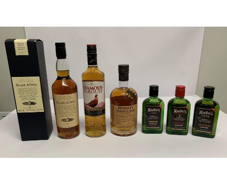 Blair Athol Highland Single Malt Scotch Whisky Aged 12 Years 700ml, Monkey Shoulder The Original Blended Scotch Whisky 700ml,