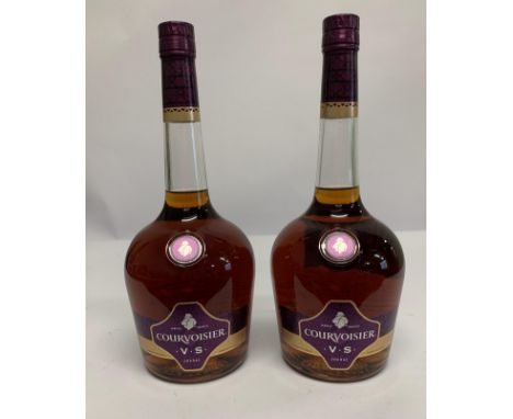Two Courvoisier .V.S. Fine Cognac 2 x 1ltr.