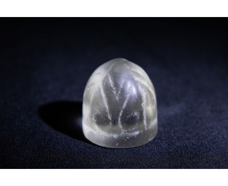 A Rare Islamic Fatimid Crystal Chess Piece Circa 9th-10th Century.H: Approximately 3cm 