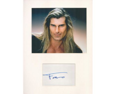 Actor and Model, Fabio Lanzoni matted signature piece, overall size 16x12. This beautiful item features a colour photo and a 
