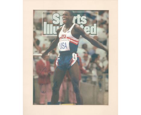 Carl Lewis signed 12x10 overall mounted colour magazine photo. Frederick Carlton Lewis (born July 1, 1961) is an American for