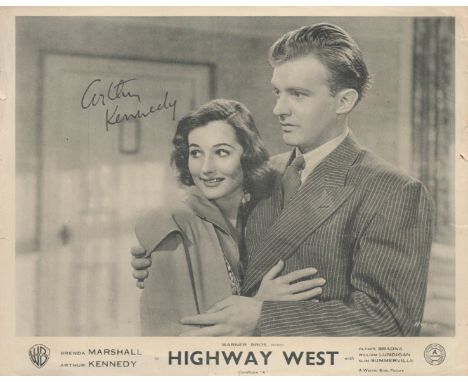 Arthur Kennedy signed 10x8 vintage black and white lobby card photo for the film Highway West. John Arthur Kennedy (February 