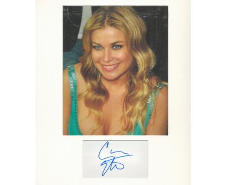 Singer and actor, Carmen Electra matted signature piece, overall size 14x12. This beautiful item features a colour photo and 