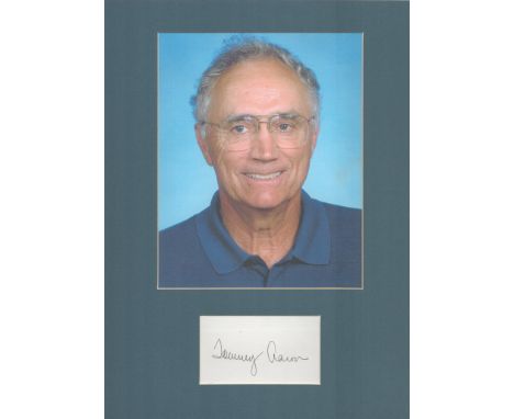 Golf, Tommy Aaron matted signature piece, overall size 16x12. This beautiful item features a colour photo and a signed white 