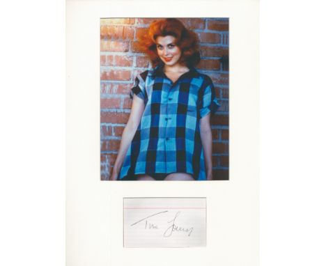 Actor, Tina Louise matted signature piece, overall size 16x12. This beautiful item features a colour photo and a signed white