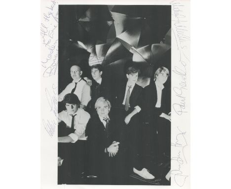 Music Band, Modern Romance signed 10x8 black and white photograph. Modern Romance is a British pop music band that found popu