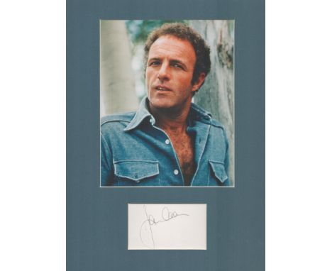 Actor, James Caan matted signature piece, overall size 16x12. This beautiful item features a colour photo and a signed white 