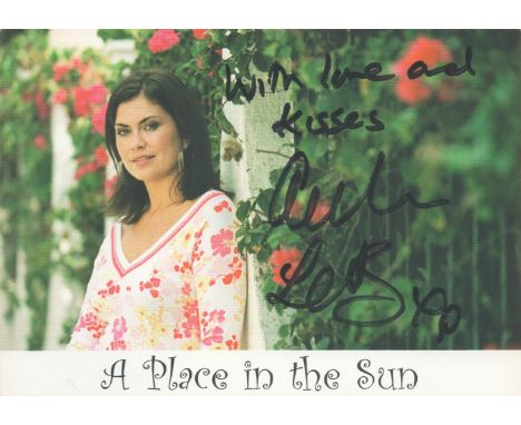 A Place In The Sun Presenter, Amanda Lamb signed 6x4 promo photo. Lamb (born 19 July 1972) is an English television presenter