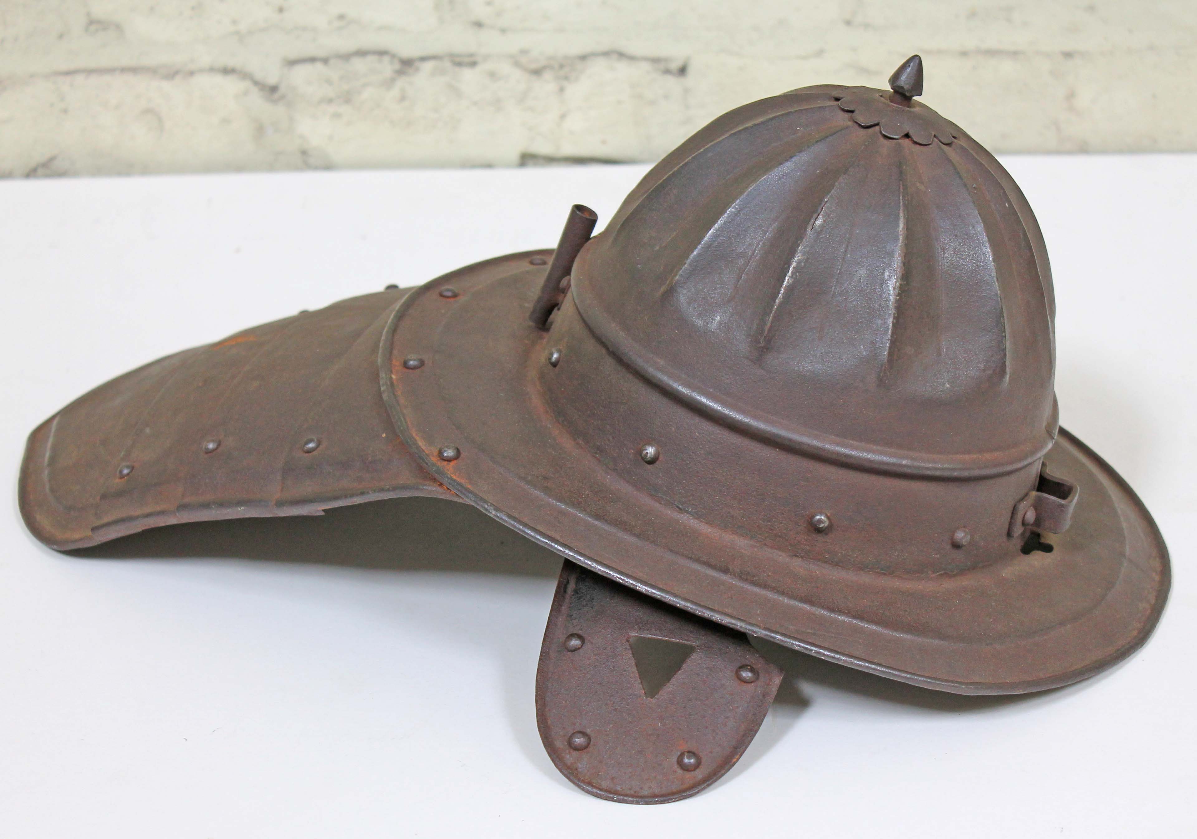 A 17th Century style German Zischagge helmet of rounded fluted form