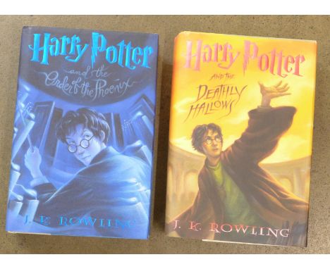 Two Harry Potter first edition American print novels