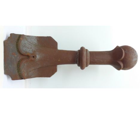 A 19th Century terracotta ridge tile finial, 78cm