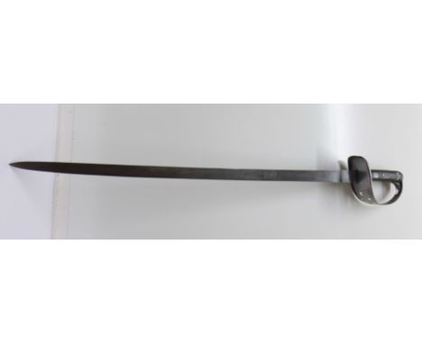 An 1864 pattern light cavalry sword with Maltese Cross hilt, length of blade 82cm