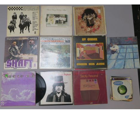 Various LPs and singles including Captain Beefheart SLS50208, double album K 84006, Skids, John Mayall Blues Breakers, Shaft,