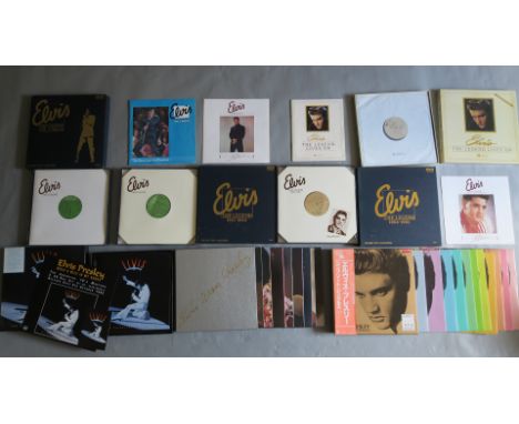 Elvis Presley seven box sets complete and in excellent condition including rare Japanese with obi strip, complete vinyl singl