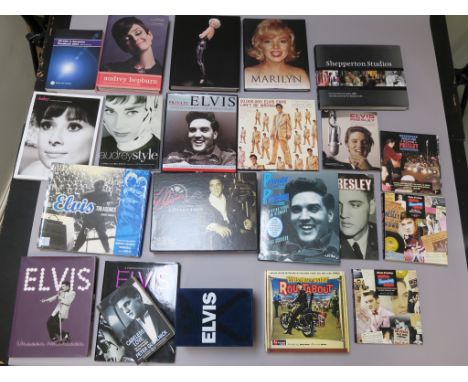 Collection of Elvis Presley, Marilyn Monroe and Audrey Hepburn inc Elvis Blue Suede ltd ed box set no 0426/8000, a deluxe ltd