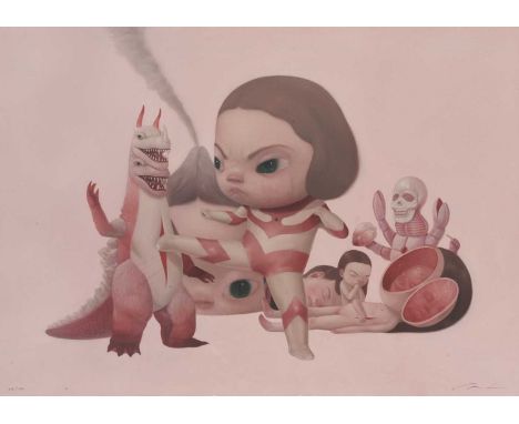 Roby Dwi Antono (Indonesian 1990-), 'Epic Fight', 2021, fine art print on Canson Aquarelle 310gsm paper with deckled edges, s