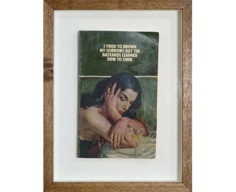 Connor Brothers (British Duo), 'I Tried To Drown My Sorrows', 2020, hand-painted vintage paperback with silkscreen, signed an