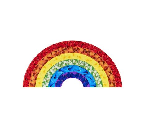 Damien Hirst (British 1965-), 'Butterfly Rainbow (Small) H7-2', 2020, laminated giclée print on aluminium composite panel, st