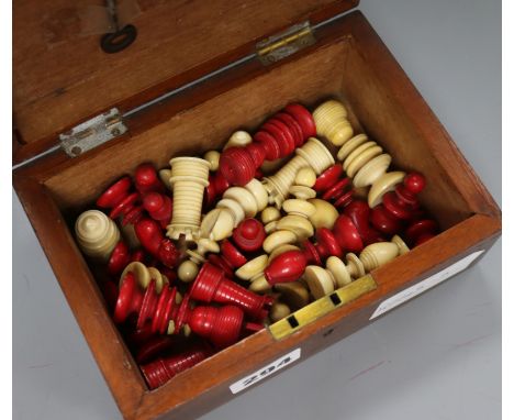 A 19th century ivory chess set