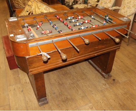 A 1920's French football table W.150cm