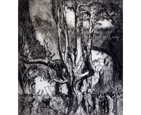 Frank Brangwyn (1867-1956)etchingFigures beside a treesigned in pencil38 x 35cm