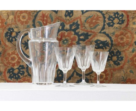 A suite of Baccarat 'Côte d'Azur' drinking glasses,mid to late 20th century, consisting of:10 red wine glasses, 15cm high,8 w