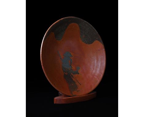 BERNARD LEACH (1887-1979); A 'PILGRIM' STONEWARE DISHCIRCA 1970Of typical conical form, impressed marks to base rim and faint