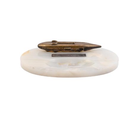 A THUNDERBOLT WORLD LAND SPEED RECORD COMMEMORATIVE VIDE POCHE OR ASHTRAY CIRCA 1938/1939With formerly plated model of the ca
