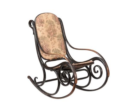 A THONET EBONISED AND BENTWOOD 'No. 1' ROCKING ARMCHAIRDESIGNED CIRCA 1860, THIS CHAIR PROBABLY SECOND QUARTER 20TH CENTURYWi