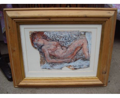 Alexander Sonnis Arca (1905 - 1980).  Mixed media, nude. 