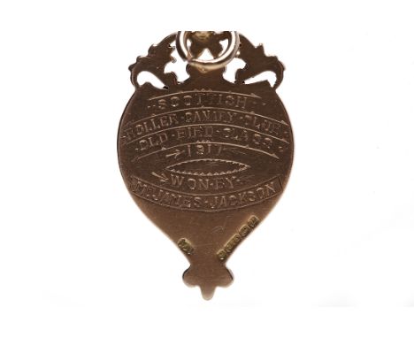 EDWARDIAN MEDALinscribed to the reverse, 'Scottish Roller Canary Club, Old Bird Class 1917, won by Mr. James Jackson,' in nin