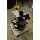 A Leitz electronic microscope.
