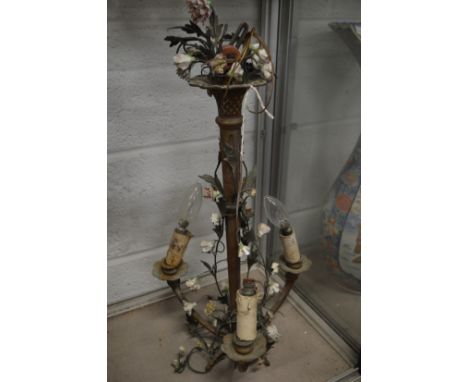 An ornate light fitting.