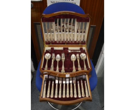 A silver part canteen of cutlery.