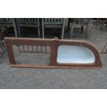 An unusual cast iron and enamel combination hay manger and water trough.