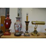 Four various lamps.