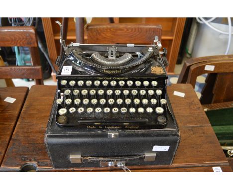 A cased Imperial typewriter.