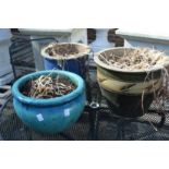 Three garden planters.