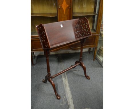 A mahogany book trough.