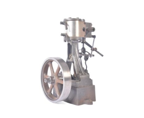 Live Steam - an original vintage Stuart Turner vertical live steam engine. The model with a single cylinder supported on a tu