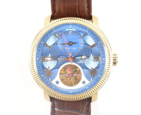 A Constantin Weisz limited edition automatic wrist watch. The watch having a blue textured dial with subsidiary second dial t
